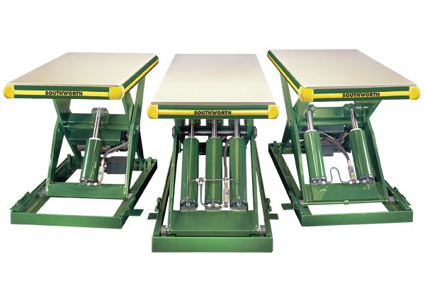 Lift tables and material handling equipment