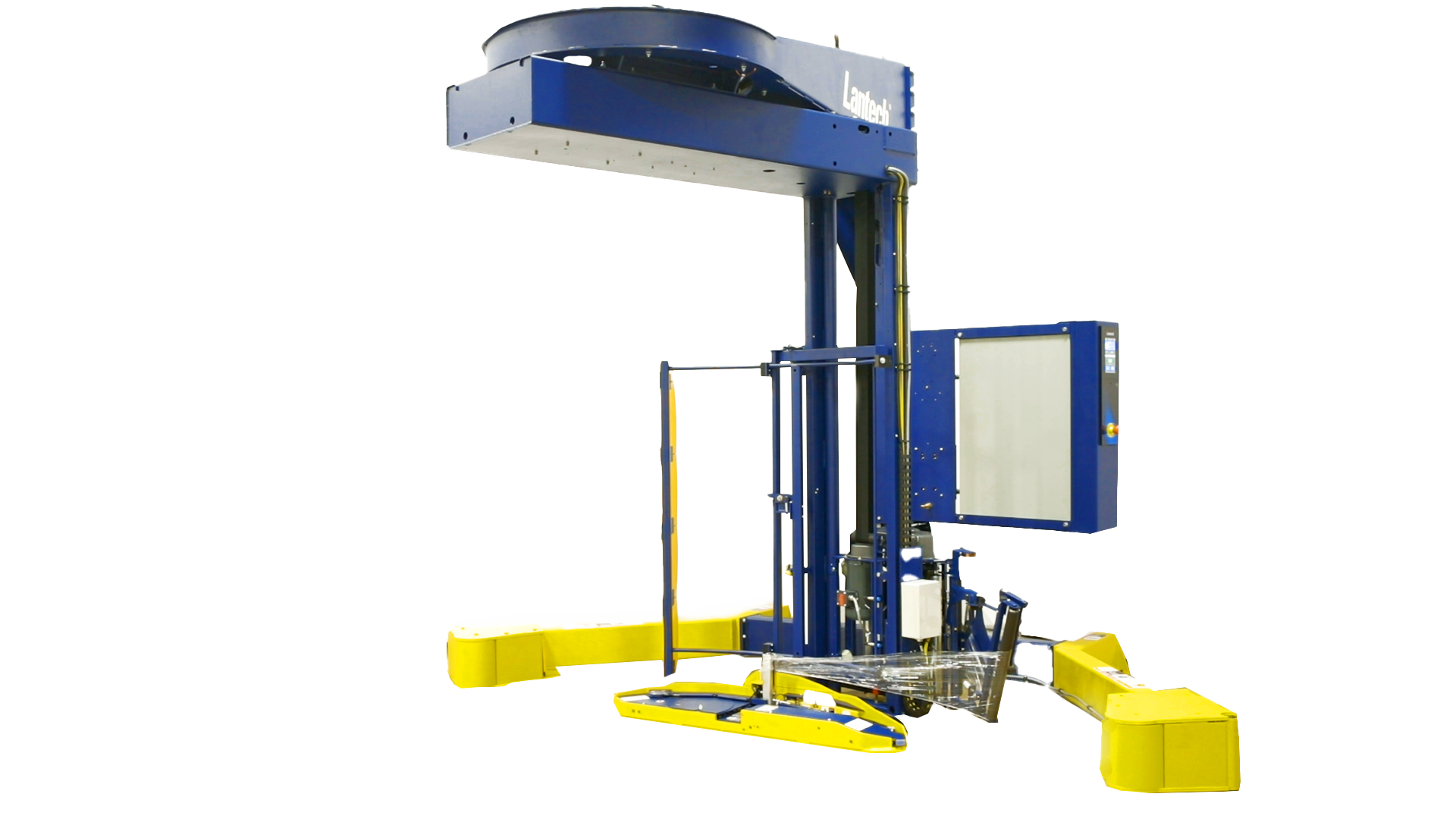 Lantech SL-400 rotary arm stretch wrapper for warehouse loads